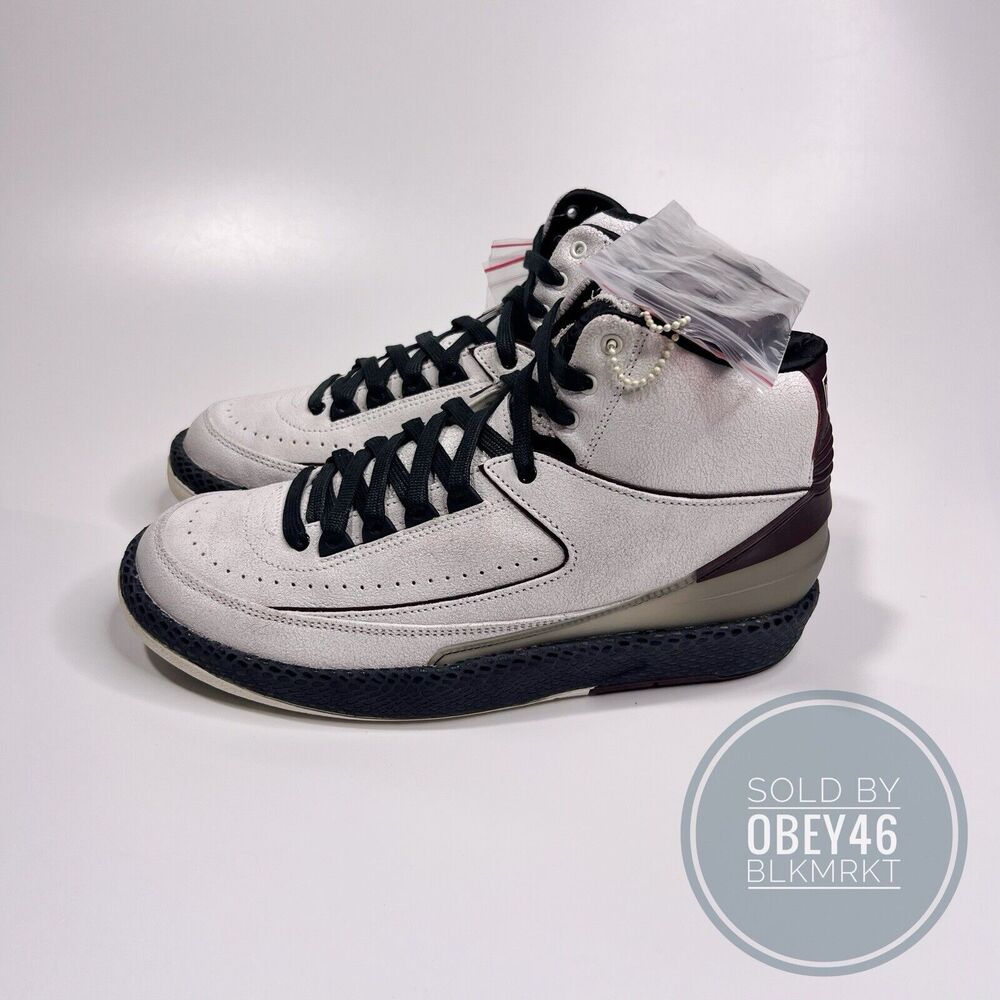 AIR JORDAN X A MA MANIERE 2 RETRO SP SAIL OFF WHITE BURGUNDY DO7216-100 SZ 9